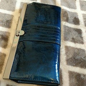 Blue clasp wallet